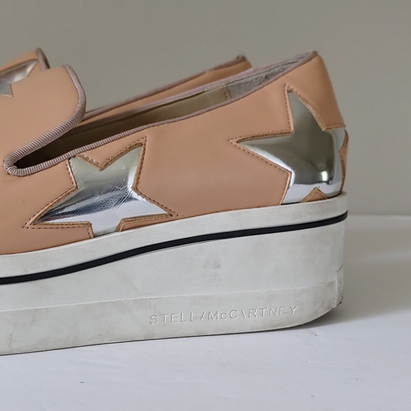 Stella McCartney Star Binx Slip-on Loafers Platform Sneakers Sz 36 US 6 Peach - Picture 7 of 16